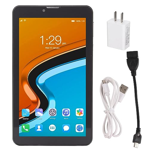 10 Tablet,7 Inch 1280x800 IPS Screen,2GB RAM 32GB ROM Storage MTK6592 8 Cores CPU,Dual Camera Dual Band WiFi,Three Card Slots, for Kids and Family. (US Plug)