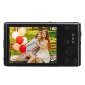 48mp 4k digital camera cheap, 2.8 inch 16x zoom point and shoot camera for beginners, compact camera with fill light, wifi, rechargeable and data transfer (black)