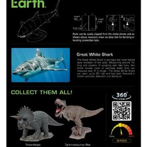 Fascinations Metal Earth Great White Shark 3D Metal Model Kit Bundle with Tweezers