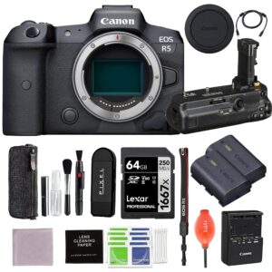 canon eos r5 mirrorless digital camera bundle with bg-r10 battery grip and advanced accessories | (4147c002 + 4365c001) | canon eos r5