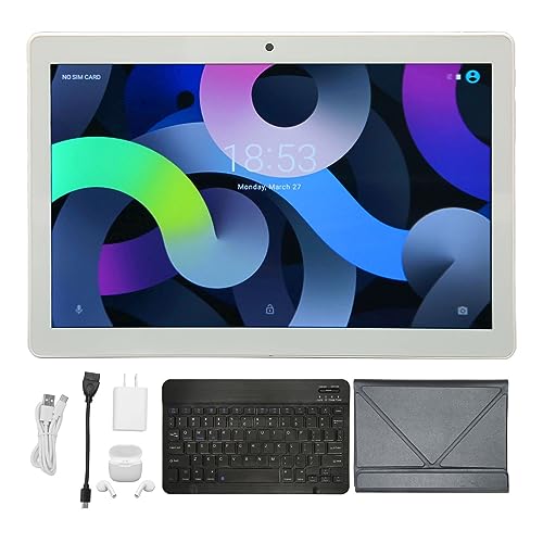 Smart Tablet, 5GWiFi Tablet 1920x1200 2 in 1 Design 100 to 240V US Plug 12+256GB for Calling (US Plug)