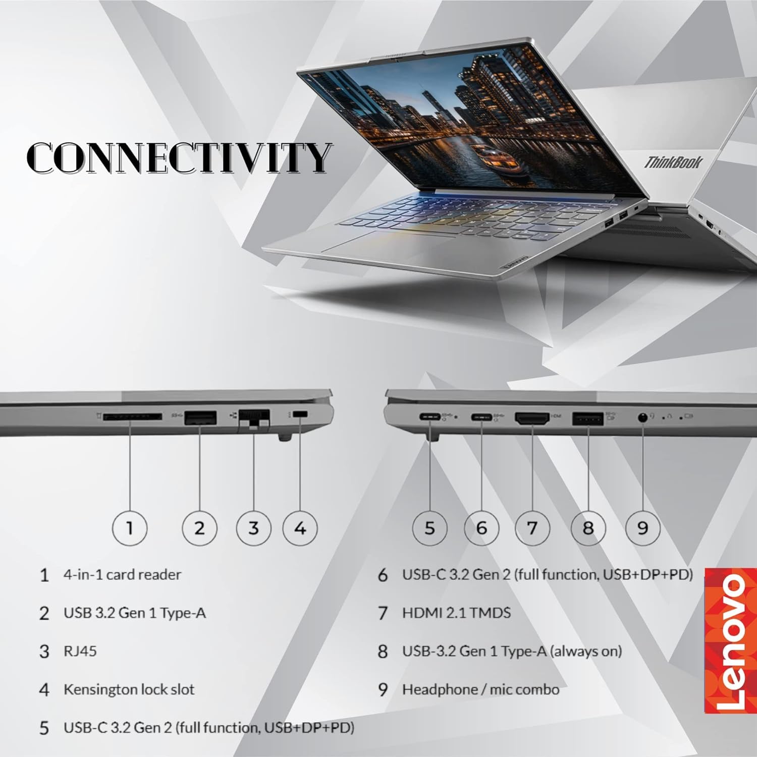 Lenovo ThinkBook 15 Gen 2 Business Laptop, 15.6" FHD Screen, Intel Core i3-1115G4, 8GB RAM, 256GB SSD, Webcam, HDMI, Fingerprint Reader, Wi-Fi 6, Windows 11 Pro, Grey