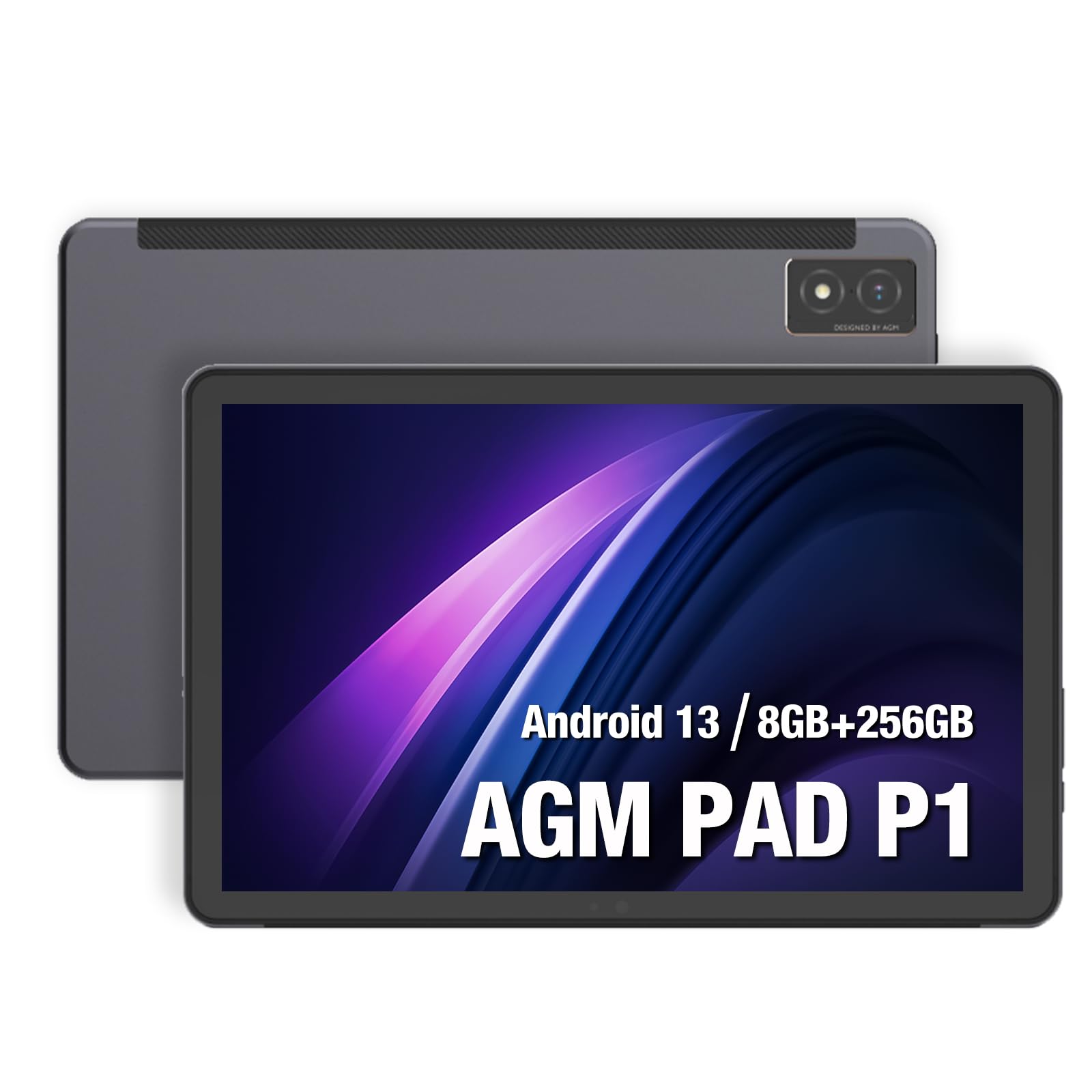 AGM PAD P1 Waterproof Android Tablet, 10.36-inch Rugged Tablet, Drop-proof/Dustproof, 2K Display FHD+ IPS, Android 13, MTK G99 Chipset, Dual Box Stereo Speakers, 7000mAh, 8+256GB, GPS, 5G WiFi, NO SIM