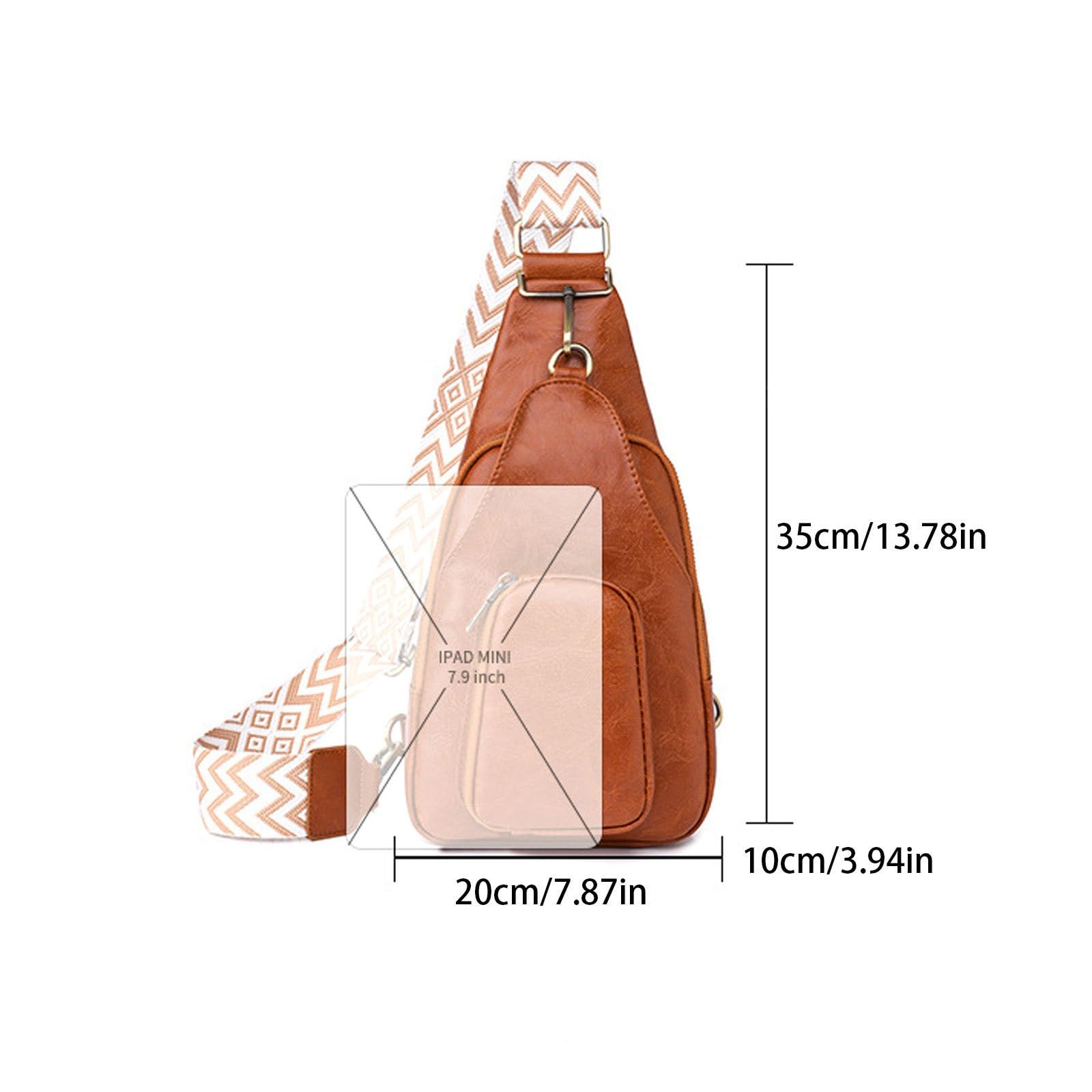 JWSVBF Crossbody Bags for Women Fashion Sling Bag Casual Trendy Chest Bags for Ladies Gym Clear Stadium Concert