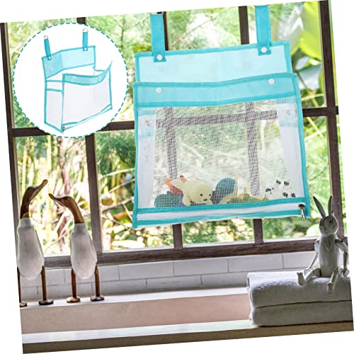 TOYANDONA 2pcs Toy Storage Mesh Bag Bathtub Hanging Bag Shower Toy Storage Organizer Bath Toy Organizer for Tub Wall Hanging Toys Bag Bathtub Toy Holder Tub Toys Toy Basket Square Baby Net