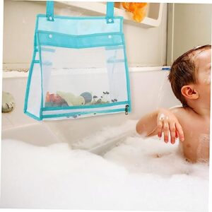 TOYANDONA 2pcs Toy Storage Mesh Bag Bathtub Hanging Bag Shower Toy Storage Organizer Bath Toy Organizer for Tub Wall Hanging Toys Bag Bathtub Toy Holder Tub Toys Toy Basket Square Baby Net