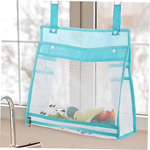 TOYANDONA 2pcs Toy Storage Mesh Bag Bathtub Hanging Bag Shower Toy Storage Organizer Bath Toy Organizer for Tub Wall Hanging Toys Bag Bathtub Toy Holder Tub Toys Toy Basket Square Baby Net