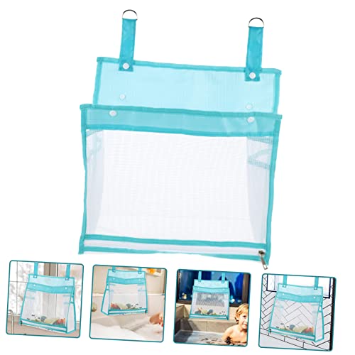 TOYANDONA 2pcs Toy Storage Mesh Bag Bathtub Hanging Bag Shower Toy Storage Organizer Bath Toy Organizer for Tub Wall Hanging Toys Bag Bathtub Toy Holder Tub Toys Toy Basket Square Baby Net