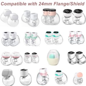 Flange Inserts for Breast Pump 6PCS, 13/15/17mm Flange Inserts Compatible with Spectra/Medela/Momcozy S12 Pro/S9 Pro/S12/S9 Wearable Breast Pump Shields/Flanges, Reduce to Correct Size