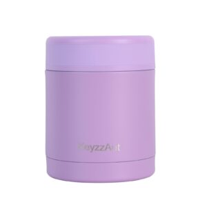 keyzzaut insulated food container 12oz vacuum insulated food jar soup thermos for hot and cold food kids leak-proof stainless steel lunch box food lunch container(purple)