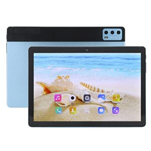 dauz hd tablet, 5g wifi octa core cpu 10 inch office tablet ips screen 4gb ram 128gb rom for study (blue)