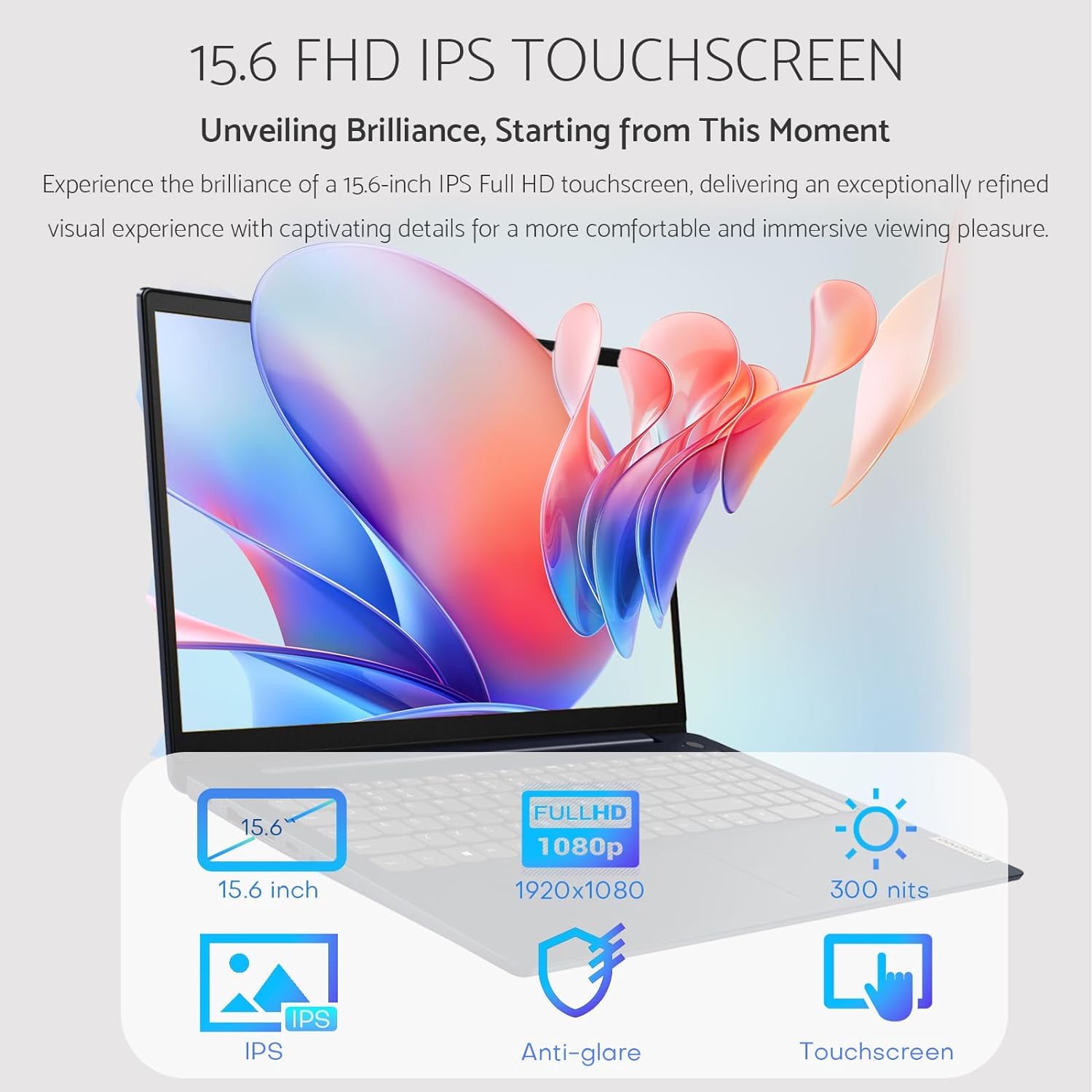 Lenovo IdeaPad 3 15.6 Inch FHD Touchscreen Business Laptop, Intel Core i5, 16GB RAM, 1TB SSD, Windows 11 Pro, HDMI, SD Card Reader, Abyss Blue, PCM