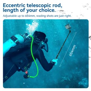 TELESIN 360° Waterproof Selfie Stick 25.75" w Hand Strap Underwater Dive Diving Extension Stick Pole Monopod for GoPro Max 12 11 10 9 8 7 Insta360 X3 GO3 Ace Pro DJI Action 4 Osmo Pocket 3 Accessories