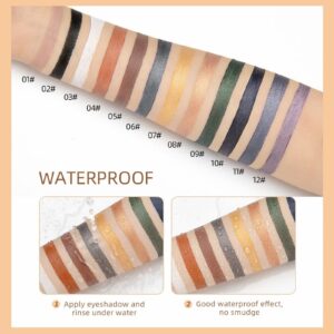 SWEETSHION Pearl Highligh Eye Shadow Stick Easy To Color Glitter Eye Shadow Pencil, Lasting Sweat Proof Brightening Eye Makeup, 1PC Lazy Eye Shadow Stick