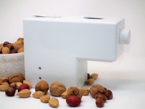 pelamatic - electric nut cracker machine | dual-mode for almonds, walnuts & hazelnuts | compact & durable pecan sheller | adjustable for different nut sizes, white, 6.69 x 11.02 x 3.54 in