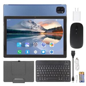 Honio 2 in 1 Tablet, HD Tablet 5G WiFi 4G LTE Blue Octacore CPU 10.1 Inch LCD 7000mAh (US Plug)