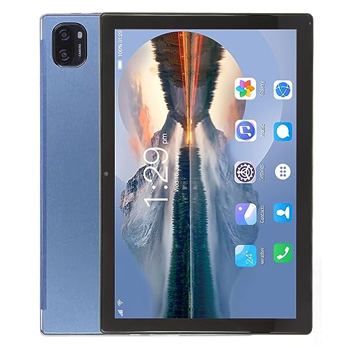 Honio 2 in 1 Tablet, HD Tablet 5G WiFi 4G LTE Blue Octacore CPU 10.1 Inch LCD 7000mAh (US Plug)