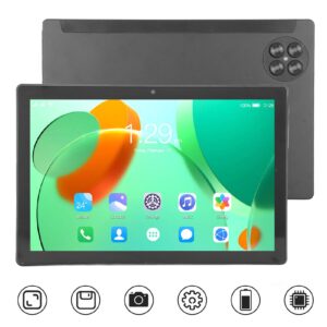 Honio Tablet PC, 8GB 256GB 10.1 Inch FHD Tablet 100‑240V 2 in 1 Dual Speaker 7000mAh Travel 12.0 (US Plug)