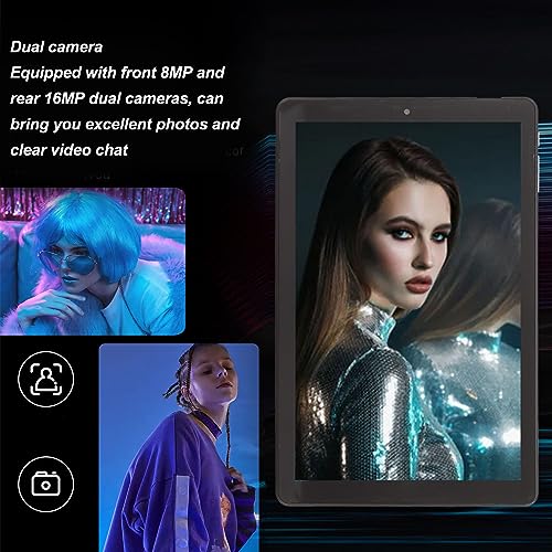 Honio HD Tablet, US Plug 100‑240V Tablet Computer RAM 4GB ROM 64GB (US Plug)