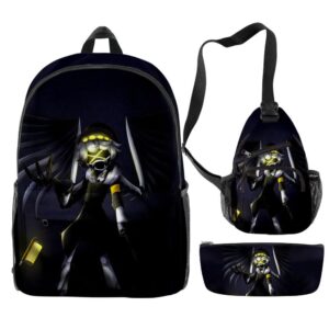 homruis murder drones backpack casual cartoon backpack set for outdoor travel