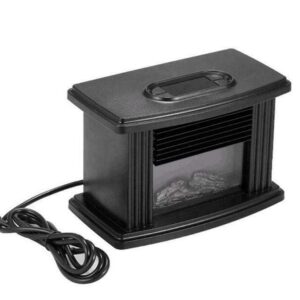 ONEPOINTPOINT Electric Fireplace Heater Indoor Mini Freestanding Fireplace Stove with 3-Gear Adjustable 3D Simulation of Carbon Fire Heating Technology Black
