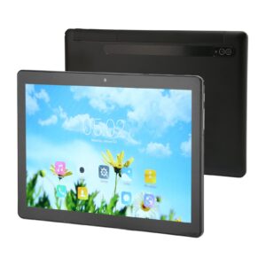 Honio 10.1 Inch Tablet, Octacore CPU Processor Tablet 10.1 Inch 6G RAM 128G ROM 100-240V (Black)