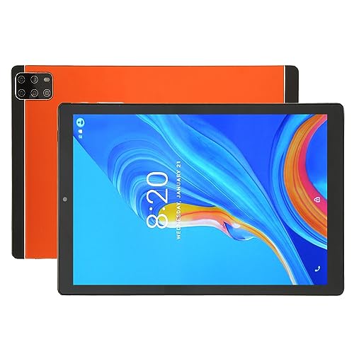 Honio 2 in 1 Tablet PC, 100‑240V 10.1 Inch FHD Tablet Dual Speakers MT6735 Deca Core 8800mAh for Work for Android 12 (US Plug)