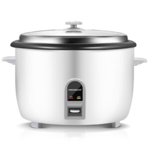 moosum commercial rice cooker, large capacity 30-cup (uncooked), 60-cup (cooked) with one touch operation and 12-hour keep warm,easy to use and clean,1600w