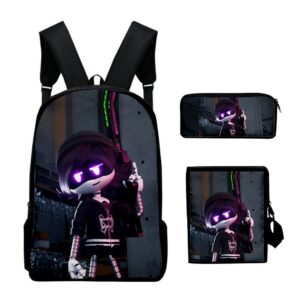 homruis murder drones backpack casual cartoon backpack set for outdoor travel