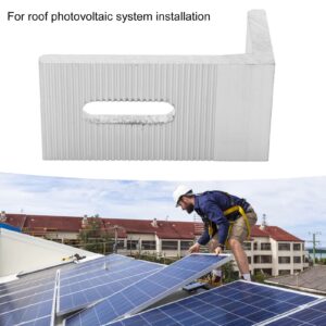 10Pcs Solar Mount L Foot Aluminum Alloy Panel Bracket, Windproof Waterproof Shockproof Glossy Finish, for Roof PV System