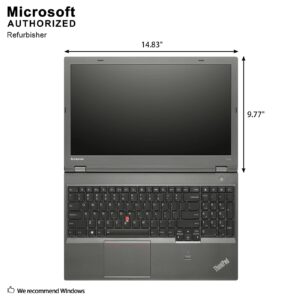 Lenovo ThinkPad T540P Laptop 15.6-inch Notebook, Core i5-4300M - HD Graphics 4600, Up to 3.1 GHz, 16GB RAM, 500GB SSD, Camera, Bluetooth, WiFi, Mini DP, VGA Windows 10 Pro(Renewed)