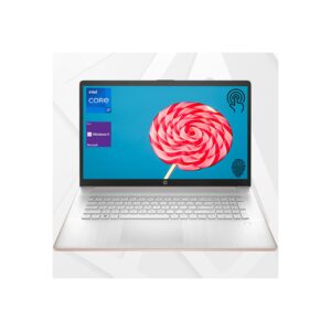 hp 2023 essential 17t business laptop, 17.3" hd+ touchscreen, intel core i7-1355u, 64gb ram, 2tb ssd, webcam, hdmi, backlit keyboard, fingerprint reader, wi-fi 6, windows 11 pro, pale rose gold