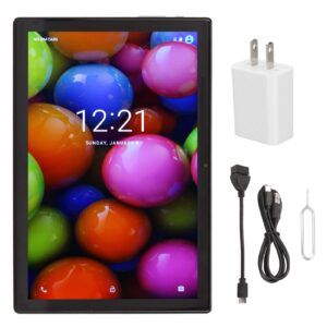 10.1in Tablet, 10.1in 1920x1200 IPS HD Display, Dual Sim WiFi Call Tablet PC, Octa Cores CPU, 8GB 256GB, Dual Speakers, Dual Camera, 6000mAh, 3.5mm TypeC (US Plug 100V to 240V)