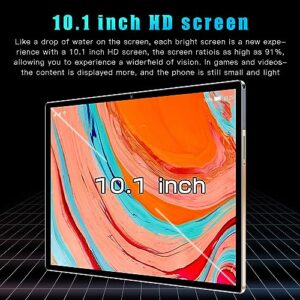 10.1 Inch Tablet for Android 12, 2 in 1 Tablet, 1920 x 1200 FHD Display, 4GLTE 5G WiFi, 12GB RAM, 256GB ROM, 8+20MP Dual Camera (US Plug)