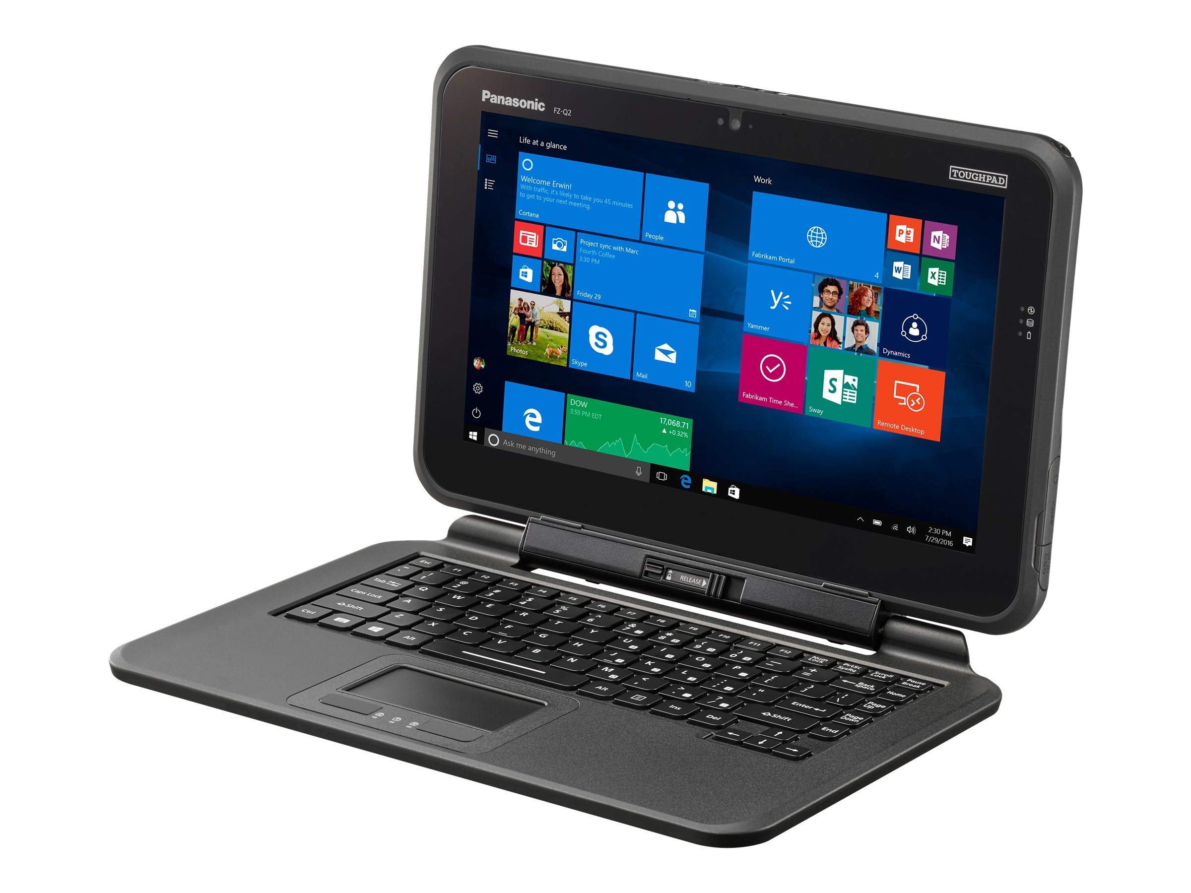 Panasonic Toughpad FZ-Q2 12.5" Touchscreen Core i5 8GB 128GB SSD 4G LTE Windows Tablet with Detachable Keyboard Windows 10 Pro (Renewed)