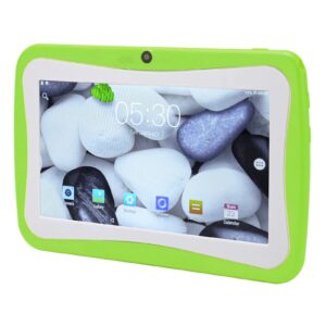 Honio Kids Tablet, 7 Inch US Plug 100‑240V 5.0 Large Memory 4 Core Toddler Tablet for Boys (Green)