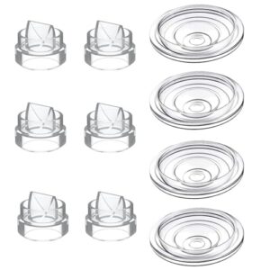 6pc upgrade duckbill valve and 4pc silicone diaphragm compatible with momcozy s12 pro/s9 pro hands-free breast pump wearable,breast pump replacement accessories,for momcozy/tsrete breastpump parts