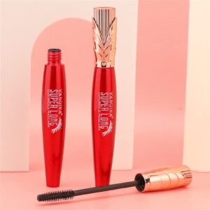 Fiber Mascara Fiber Long Curly No Dizzy Crown Shaped Mascara Thick Curly Waterproof Sweat Proof Long-lasting Eye Black