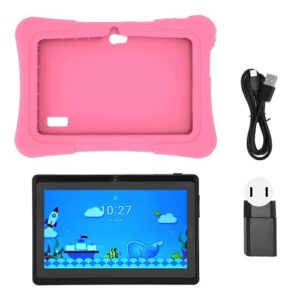Honio Cute Kids Tablet, WiFi Touch Screen, 7 Inch Kids Tablet, 3000mAh Battery, Dual Camera, Quad Core, 100-240V for Girls for Android 10.0 (US Plug)