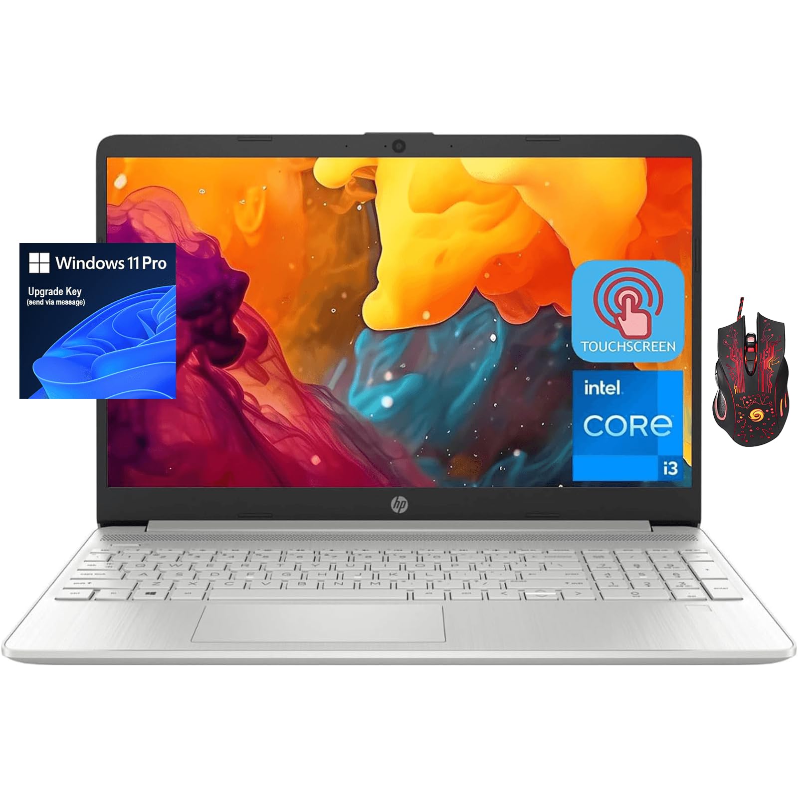 HP 2023 Newest Laptop, 15.6 inch HD Touchscreen, Intel Core i3-1215U (Up to 4.4GHz, Beats i5-1135G7), 32GB RAM, 2TB SSD, Intel UHD Graphics, WiFi, Bluetooth, Long Battery Life, Windows 11 Home