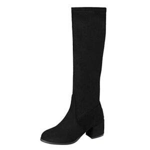 women's knee-high boots, fashion solid over the knee warm zipper long boots casual shoes women's over-the-knee boots women's cowgirl boots