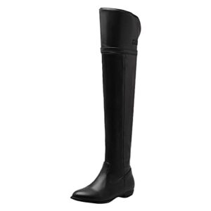 sparkly boots, solid side zipper knee high boots flat bottom flat heel in fall winter women's ankle boots & booties booties