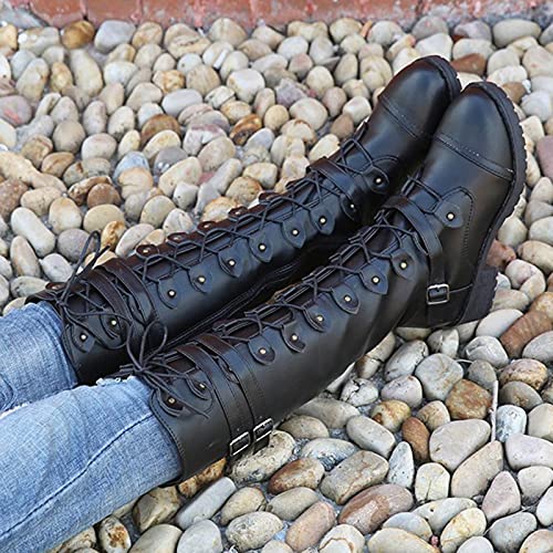 pink cowboy boots, decor zipper squared boots up lace thigh toe shoes buckle boots leather boots for women knee high cow boots