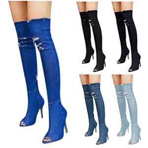 ankle cowboy boots for women, the fashion high high over open spring heel heel tight jeans toe fall knee boots cowgirl boots cow print high heel cowgirl boots