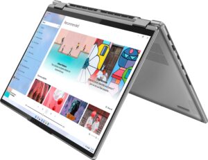 lenovo yoga 7 laptop, 16" wqxga ips touchscreen, intel i7-1260p 12-core, iris xe graphics, 16gb lpddr5, 512gb ssd, backlit kb, thunderbolt 4, fingerprint reader, wi-fi 6e, win11 pro, cou 32gb usb
