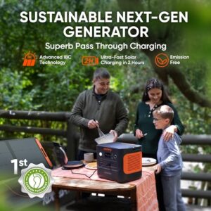 Jackery Solar Generator 1000 PRO 100W, 1002Wh Portable Power Station with 100W Solar Panel, Ultra-Charging System in 1.8H, Automotive-level BMS, 2xPD 100W Ports for RV Outdoor Camping & Outages