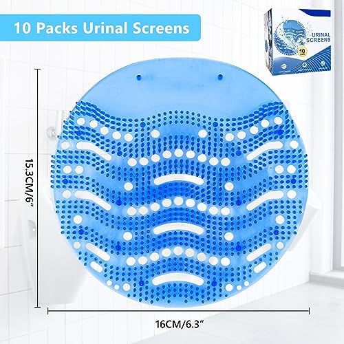 Urinal Screens Deodorizer (10-Pack), Urinal Screen Anti-Splash With Easy Fit & Multiple use, Urinal Screen Cakes for Toilet,Bathroom,Restaurants,Offices,Schools,Hotels