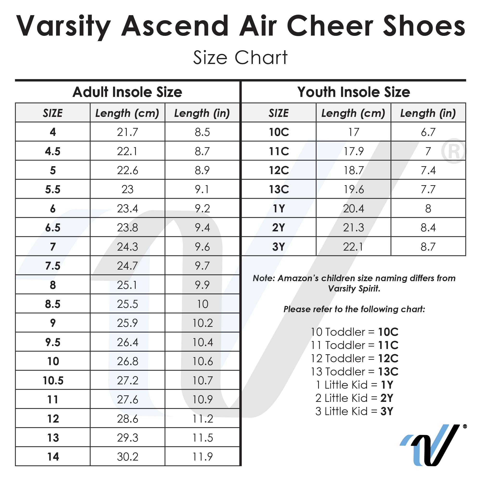 Varsity Ascend Air Cheer Shoes - Women's Size 8 White