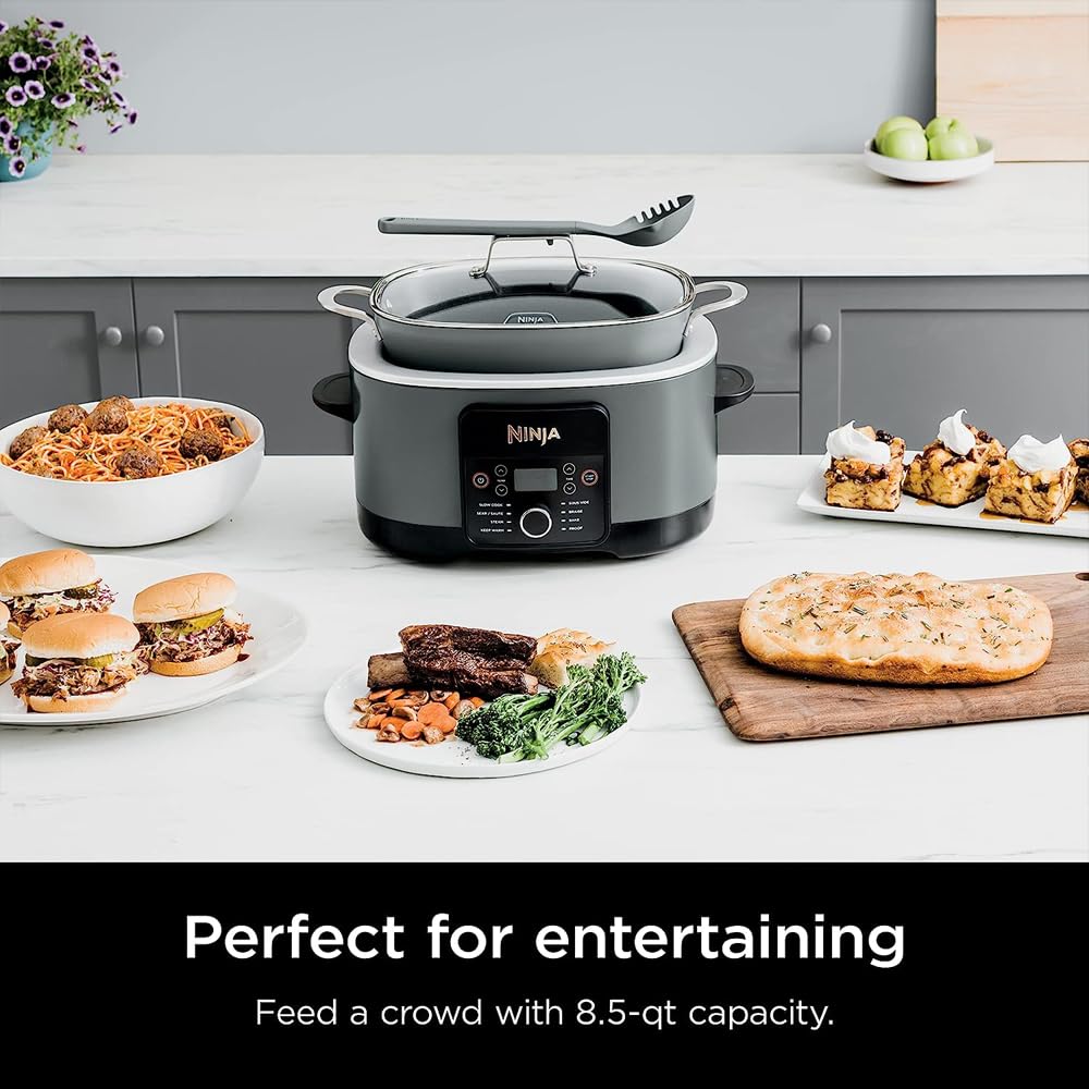 Ninja MC1001 Foodi Possible Slow Cooker PRO Multi-Cooker (Renewed) Bundle with 3 YR CPS Enhanced Protection Pack