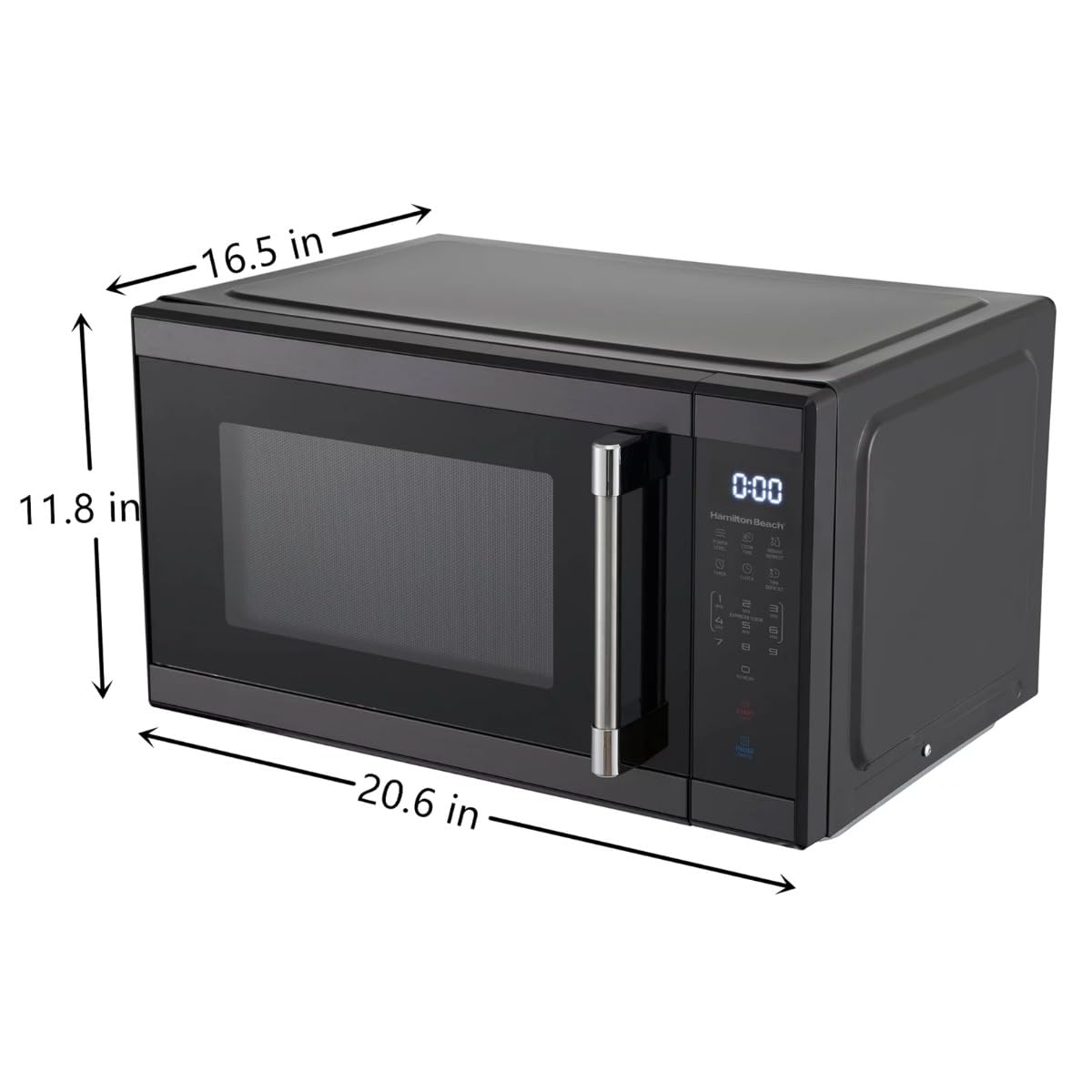1.1 cu. ft. Countertop Microwave Oven, 1000 Watts, Black Stainless Steel